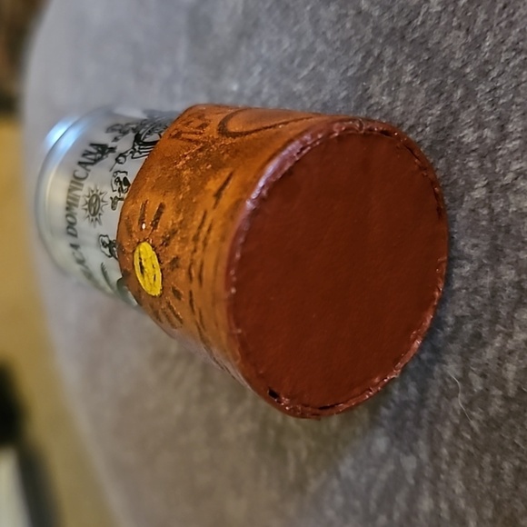 3/$30 Dominican Republic Leather Tooled Tourist Shot Glass - Picture 6 of 8